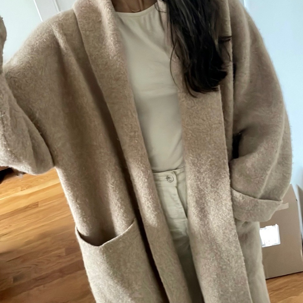 Lauren Manoogian Tan Women's sweater coat
